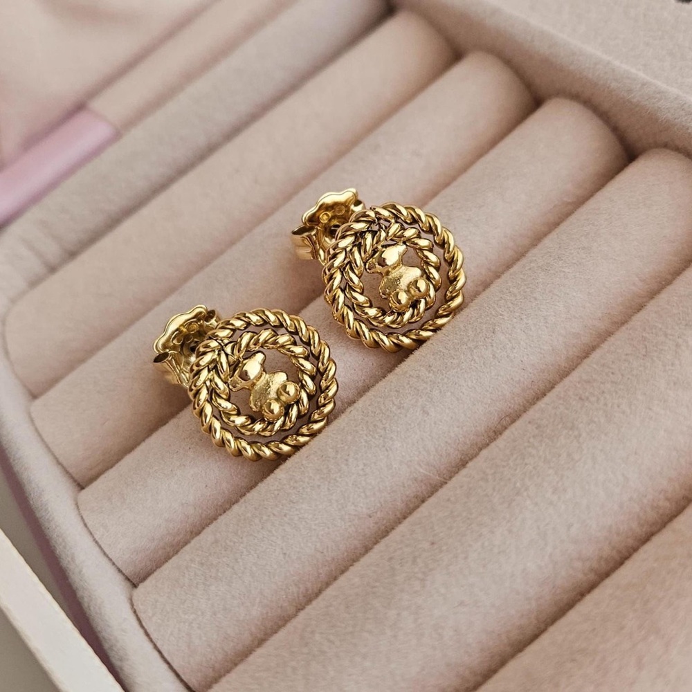 Gold Rope Knot Earrings